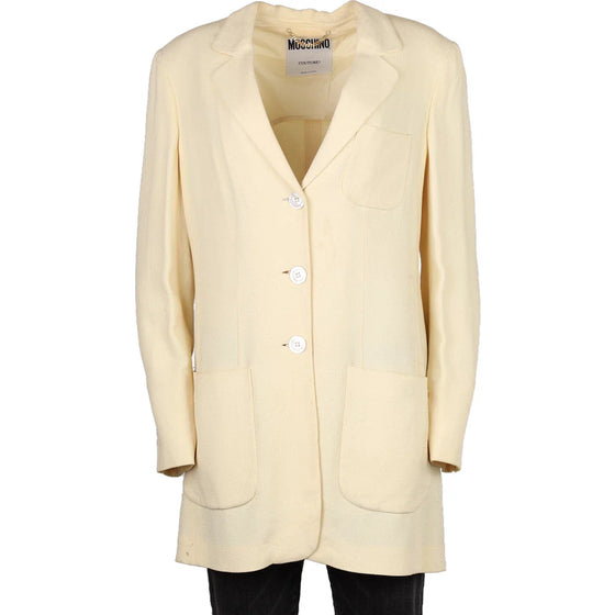 Vintage cream Couture Moschino Blazer - womens large