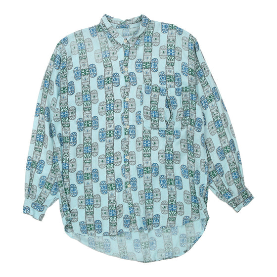 Vintage blue Mak Uno Patterned Shirt - mens large