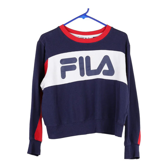 Vintage navy Age 12-14 Fila Sweatshirt - girls x-large