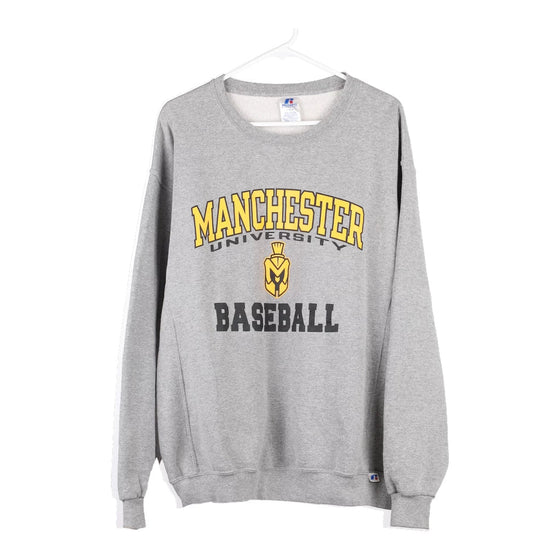 Vintage grey Manchester University Russell Athletic Sweatshirt - mens large