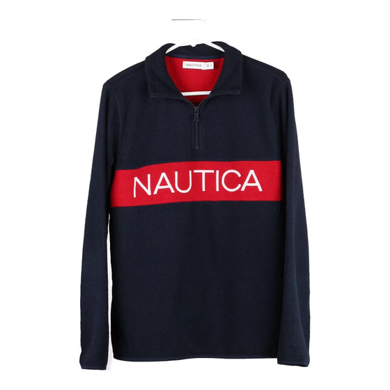 Vintage navy Nautica Fleece - mens small