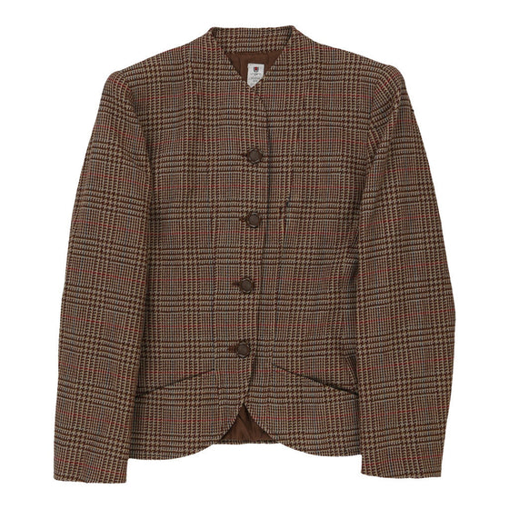 Ungaro Checked Blazer - Small Brown Wool