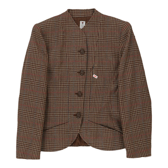 Ungaro Checked Blazer - Small Brown Wool