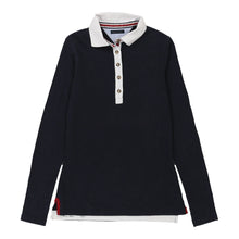  Tommy Hilfiger Long Sleeve Polo Shirt - Small Navy Cotton