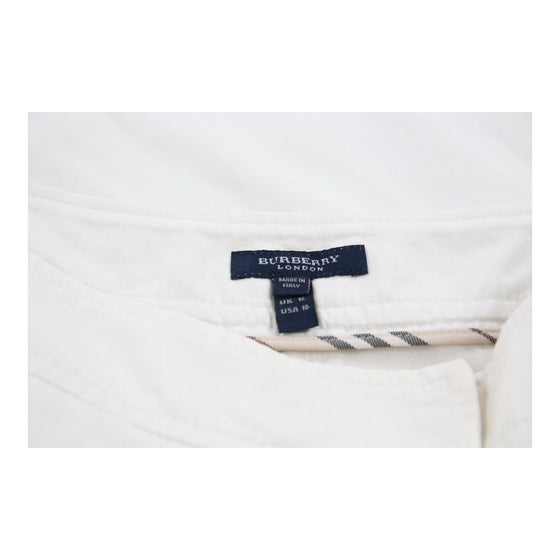 Burberry Trousers - 30W UK 12 White Cotton