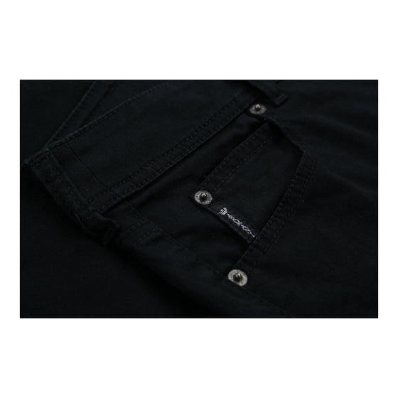 Armani Jeans Trousers - 32W UK 12 Black Cotton Blend