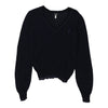 Armani Jeans V-neck Jumper - Medium Navy Wool Blend