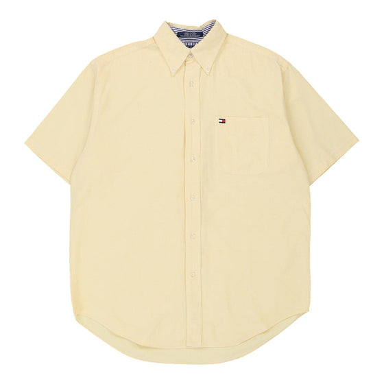 Vintage yellow Tommy Hilfiger Short Sleeve Shirt - mens medium