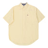 Vintage yellow Tommy Hilfiger Short Sleeve Shirt - mens medium