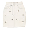 Oaks By Ferre Denim Skirt - 24W UK 4 White Cotton