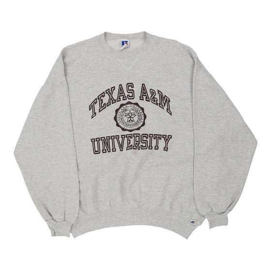 Vintage grey Made in USA Texas A&M University Russell Athletic Sweatshirt - mens x-large