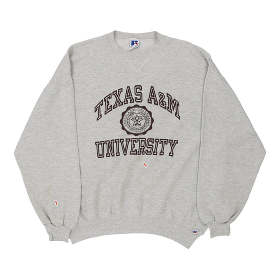 Vintage grey Made in USA Texas A&M University Russell Athletic Sweatshirt - mens x-large