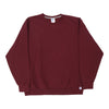 Vintage burgundy Russell Athletic Sweatshirt - mens x-large