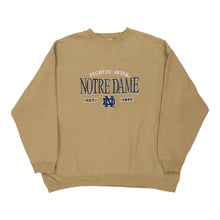  Vintage beige Notre Dame Fighting Irish Lee Sport Sweatshirt - mens xx-large