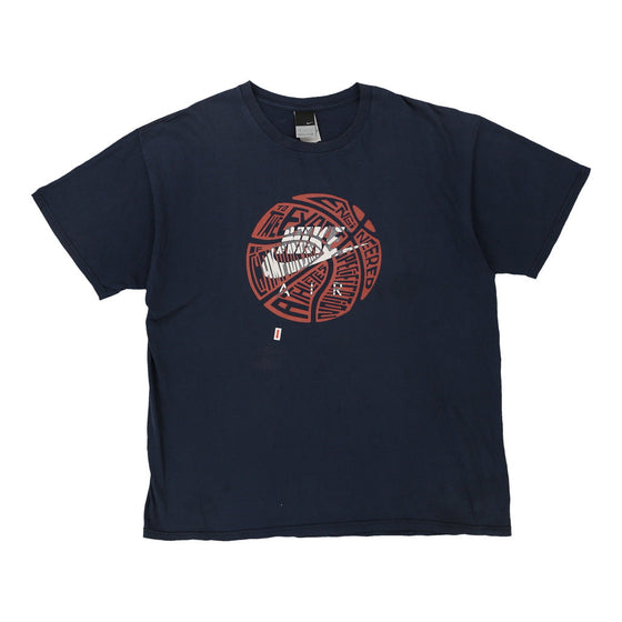 Vintage navy Nike T-Shirt - mens x-large