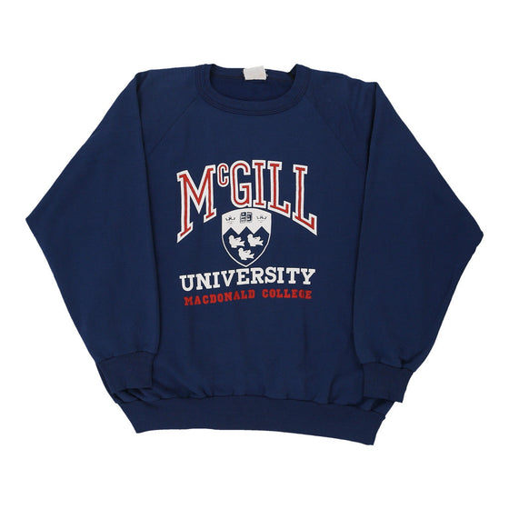 Vintage navy 1980s McGill University Penmans Sweatshirt - womens x-large