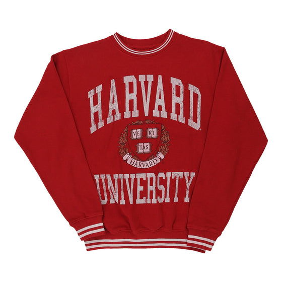 Vintage red Harvard University Veritas Sweatshirt - mens medium