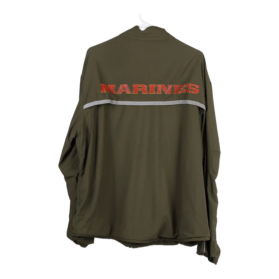 Vintage khaki Marines New Balance Jacket - mens x-large