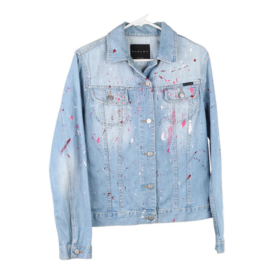 Vintage blue Paint Splattered Sisley Denim Jacket - womens large