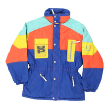  Vintage block colour Cacao Ski Jacket - womens x-large