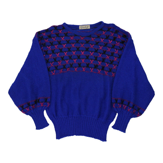 Vintage blue Giente Fe Jumper - womens medium