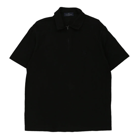 Vintage black Valentino Short Sleeve Shirt - mens large