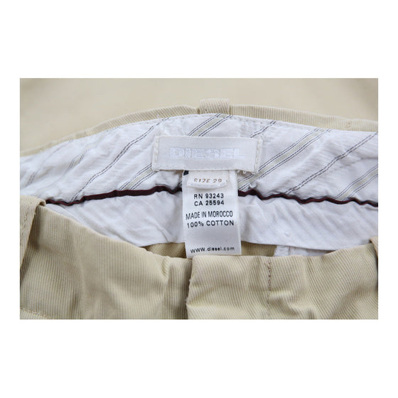 Diesel Trousers - 31W UK 10 Beige Cotton