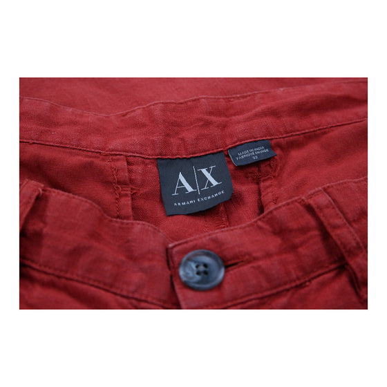 Vintage red Armani Exchange Shorts - mens 34" waist