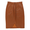 Trussardi Mini Skirt - 28W UK 8 Brown Leather