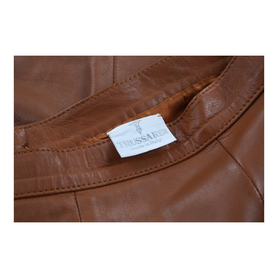 Trussardi Mini Skirt - 28W UK 8 Brown Leather