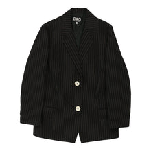  Dolce & Gabbana Striped Blazer - Small Black Cotton Blend