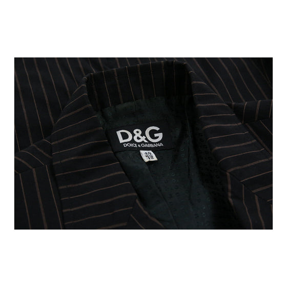 Dolce & Gabbana Striped Blazer - Small Black Cotton Blend