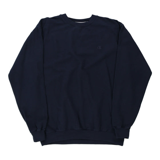 Vintage navy Champion Sweatshirt - mens x-large