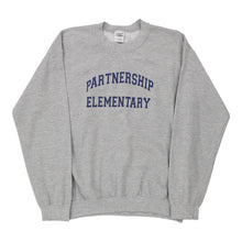  Vintage grey Partnership Elementary Gildan Sweatshirt - mens medium