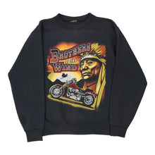  Vintage black Brothers of The Wind Unbranded Sweatshirt - mens small