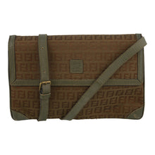  Monogram Print Fendi Spellout Crossbody Bag - No Size Brown Leather