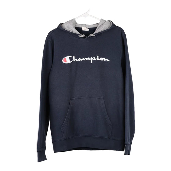 Vintage navy Champion Hoodie - mens medium