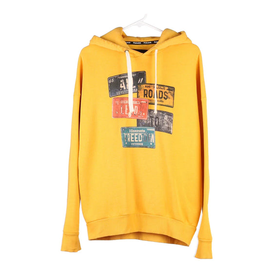 Vintage yellow Pickwick Hoodie - mens medium