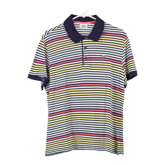 Vintage multicoloured Lacoste Polo Shirt - mens large