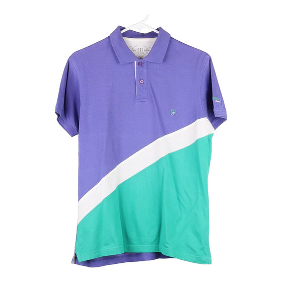 Vintage block colour Harmot & Blaine Polo Shirt - mens medium