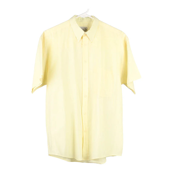 Vintage yellow Giulio Ferrini Short Sleeve Shirt - mens medium