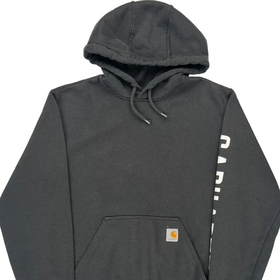 Workwear Carhartt Graphic Hoodie - Small Black Cotton Blend