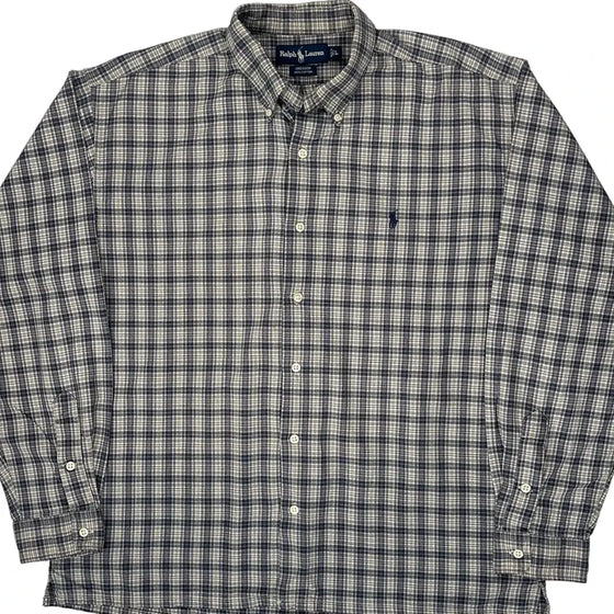 Greggor Ralph Lauren Checked Shirt - Large Multicoloured Cotton