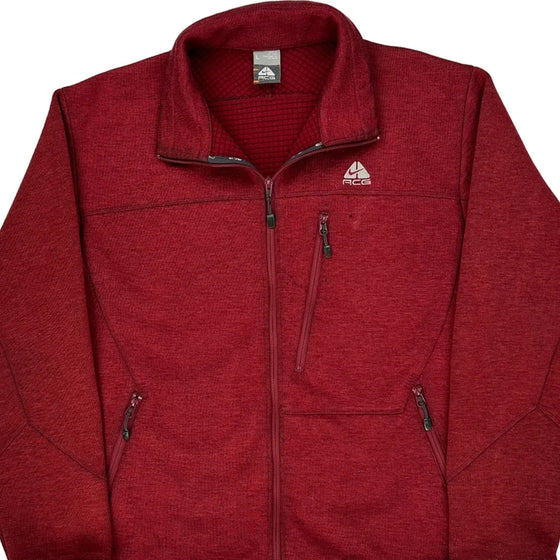 Outdoor Nike Acg Zip Up - Large Red Polyester