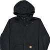 Carhartt Oversized Zip Up - 2XL Black Cotton Blend