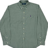 Ralph Lauren Checked Shirt - Large Green Cotton