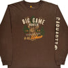 Big Game Hunter Carhartt Graphic Long Sleeve T-Shirt - Medium Brown Cotton