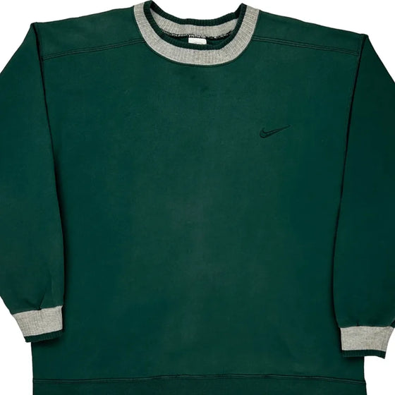 Nike Sweatshirt - Large Green Cotton