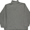 Dkny Logo Dkny Spellout 1/4 Zip - XL Grey Cotton Blend