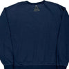 Classic Reebok Spellout Sweatshirt - XL Blue Cotton Blend